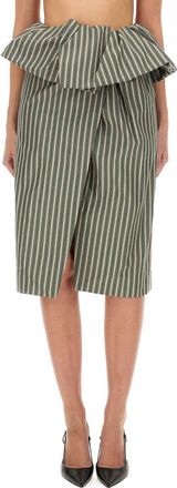 Dries Van Noten Striped Midi Skirt