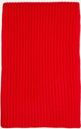 Bergdorf Goodman Ribbed Cashmere Scarf, Black