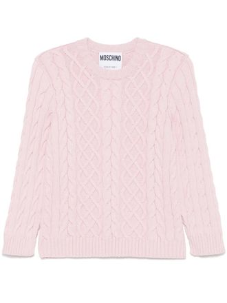 Moschino cable-knit sweater - Pink