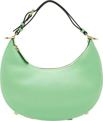 Fendi Fendi Green Leather Fendigraphy Small Hobo (Authentic Pre-Loved)