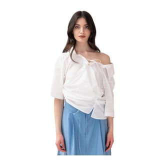 Erika Cavallini Semi Couture Donna, Camicette, Bianco, L, new