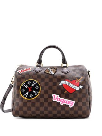Louis Vuitton Speedy Bandouliere Bag Limited Edition Patches Damier 30 satchel - Marrone