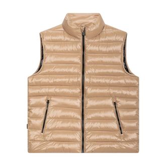 Save The Duck Vests, male, Beige, Size: L Quilted Beige Waistcoat Aw25