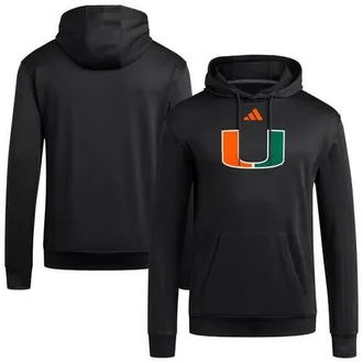 adidas Mens adidas Black Miami Hurricanes Locker Logo Fleece Pullover Hoodie at Nordstrom, Size Xx-Large