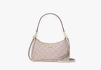 Kate Spade New York Kayla Woven Leather Small Convertible Shoulder Bag
