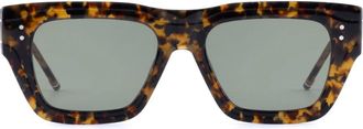 Thom Browne Rechthoekige zonnebril - Donkerbruin - Heren - Zonnebrillen - Bruin - ONE Size - Accessoires