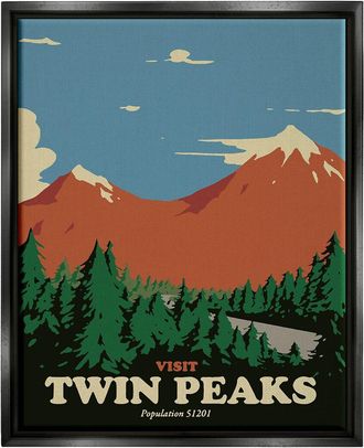 Stupell Industries Visit Twin Peaks Mountain Landscape By Matheus Lopes Castro Wall Art