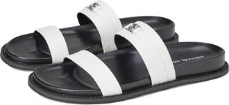 Michael Kors Mandy Flat Sandal Womens Sandals Optic White : 9.5 M, Leather