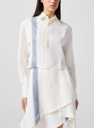 J.W.Anderson Womens Single stripe pure linen shirt