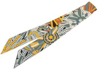 Herm&egrave;s Pre-owned Scarves, female, Multicolor, Size: ONE SIZE Pre-owned Les Flots Du Cheval Twilly Scarf