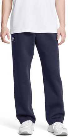Under Armour Mens Essential Fleece Pants - Midnight Navy/White Size S