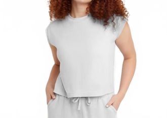 Hanes Ringspun Cap Sleeve Muscle Tee 3 Piece In Black, White, And Urban Lilac