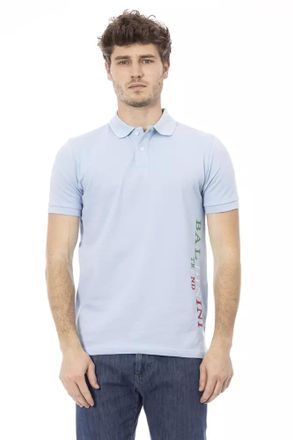 Baldinini Light Blue Cotton Men Polo Mens Shirt