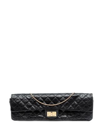 Chanel 2008-2009 Reissue 2.55 Quilted Glazed Calfskin East West Single Flap shoulder bag - Black