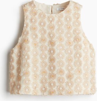 H&M Top mit Applikation - Beige