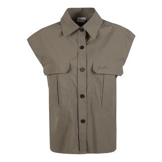 P.A.R.O.S.H. Shirts, female, Gray, Size: XS Beige Cotton Ninja Shirt