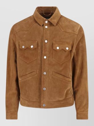 Dsquared2 faux suede boxy shirt jacket
