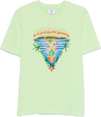Casablanca Graphic T-shirt - Heren - T-shirts - Groen - S - Tops