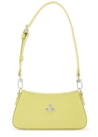 Vivienne Westwood Tasha Crocodile-effect Leather Shoulder bag - Yellow - One Size