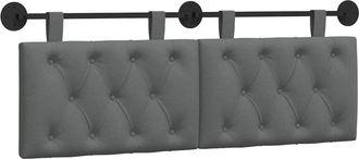 vidaXL Cabecero Colgante Gris Oscuro Tela Vidaxl