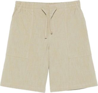 Dr&ocirc;le de Monsieur Drawstring Patch-Pocket Shorts - Heren - Korte Broeken - Beige - XL - Katoen - Korte Broeken