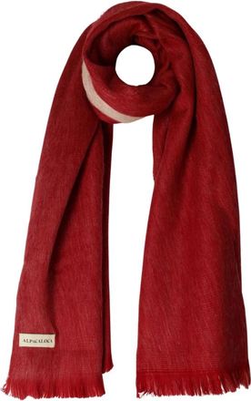 Alpaca Loca Double Sjaal - Dames - Wintersjaals - Rood - ONE Size - Wol - Accessoires