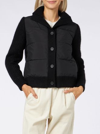 MC2 Saint Barth Woman Padded Jacket With Knitted Sleeves