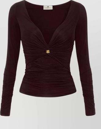 Elisabetta Franchi fine-knit knitted top