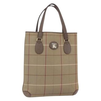 Burberry Pre-owned Tote Bags, female, Beige, Size: ONE SIZE Pre-owned Vintage Canvas Tote Bag