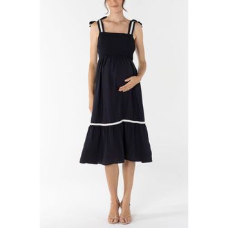 Angel Maternity Meliza Maternity Party Dress in Black at Nordstrom, Size Large