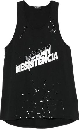 Willy Chavarria Logo-print Paint-splatter Vest