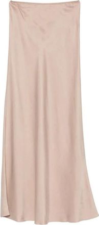 Fabiana Filippi Satin Maxi Rok - Dames - Maxi Rokken - Bruin - M - Satijn - Rokken