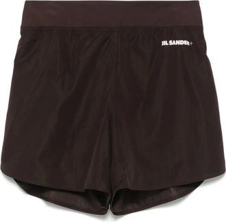 Jil Sander Shorts sportivi con stampa - Marrone