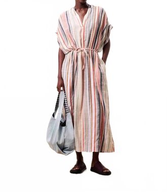 FRNCH Indigo Straight Kimono Dress In Bleu Jean