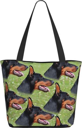AOOEDM Cool-Doberman-Dogs Ladies Shopping Bag 13x11x7in.The Perfect ValentineS Day Gift.It Is The Best ValentineS Day Gift For Mom, Daughter, Wife,Etc