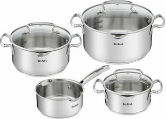 T-fal G719s7 Duetto+ Set Di Pentole 4 Pezzi In Acciaio Inox - Tefal