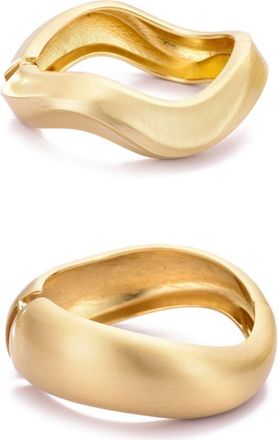 Adornia Set of 2 Chunky Cuff Bracelets in Gold at Nordstrom Rack