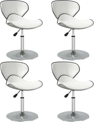 vidaXL Vidaxl - Sillas De Comedor 4 Unidades Cuero Sint&eacute;tico Blanco