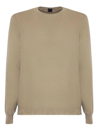 Fedeli ribbed-trims cashmere sweater - men - Cashmere - 54 - Neutrals