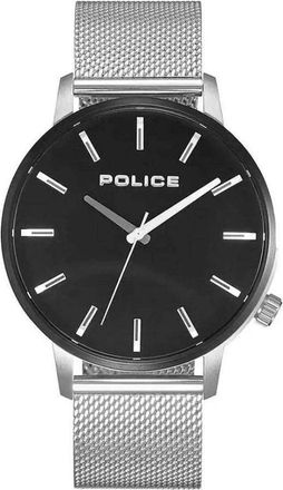 Police Herenhorloge Zwart Zilver Roestvrijstalen Armband - Heren - Horloges - Grijs - ONE Size - Accessoires