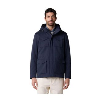 Brooks Brothers Field Jacket - Heren - Zomerjassen - Blauw - 3XL - Katoen - Jassen