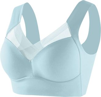 Generic Wmbra Posture Correcting Bra for Older Women UK Summer Wireless Push Up Crossover Bras Ladies Full Back Cover Plus Size Bras Breathable Everyday Comfo