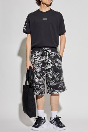Versace Jeans Couture T-shirt With Barocco Print, Mens, Black