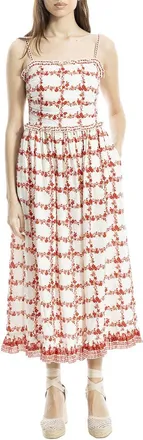 Max Studio Straight Neck Spaghetti Strap Maxi Dress