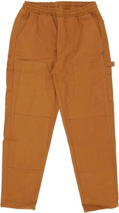 Dolly Noire Canvas Timmerman Broek met Gereedschapszakken - Heren - Slim Fit Broeken - Bruin - L - Katoen - Broeken