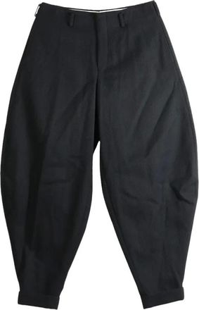 Comme Des Gar&ccedil;ons Pantaloni Balloon in Tweed di Lana - - Trousers - Uomo - Nero - M