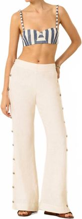 Alix of Bohemia Holland Linen Pant In Pearl