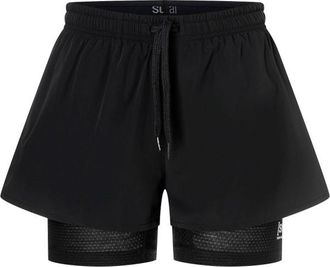super.natural Double Layer Shorts Shorts f&uuml;r Damen | schwarz