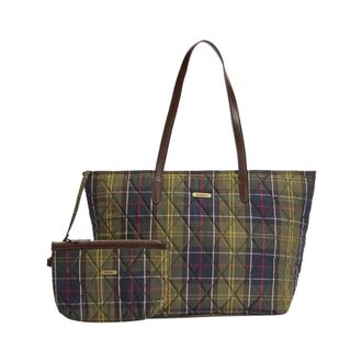 Barbour Tote Bags, female, Multicolor, Size: ONE SIZE Wetherham Quilted Tartan Tote Bag