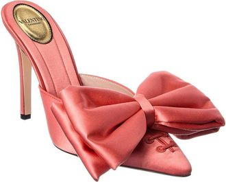 Valentino Yolande Bow 105 Satin Mule